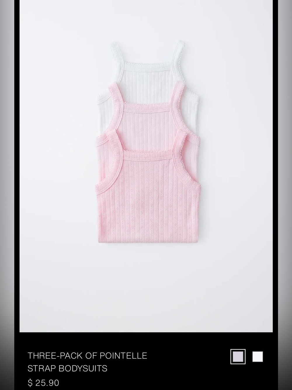 Three-Pack Pointelle Strap Bodysuits